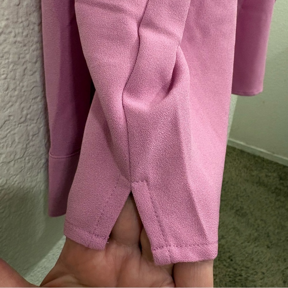 d&co. Denim &‎ Company Women’s Button-Front Blouse Shirt Pink L - Picture 5 of 8